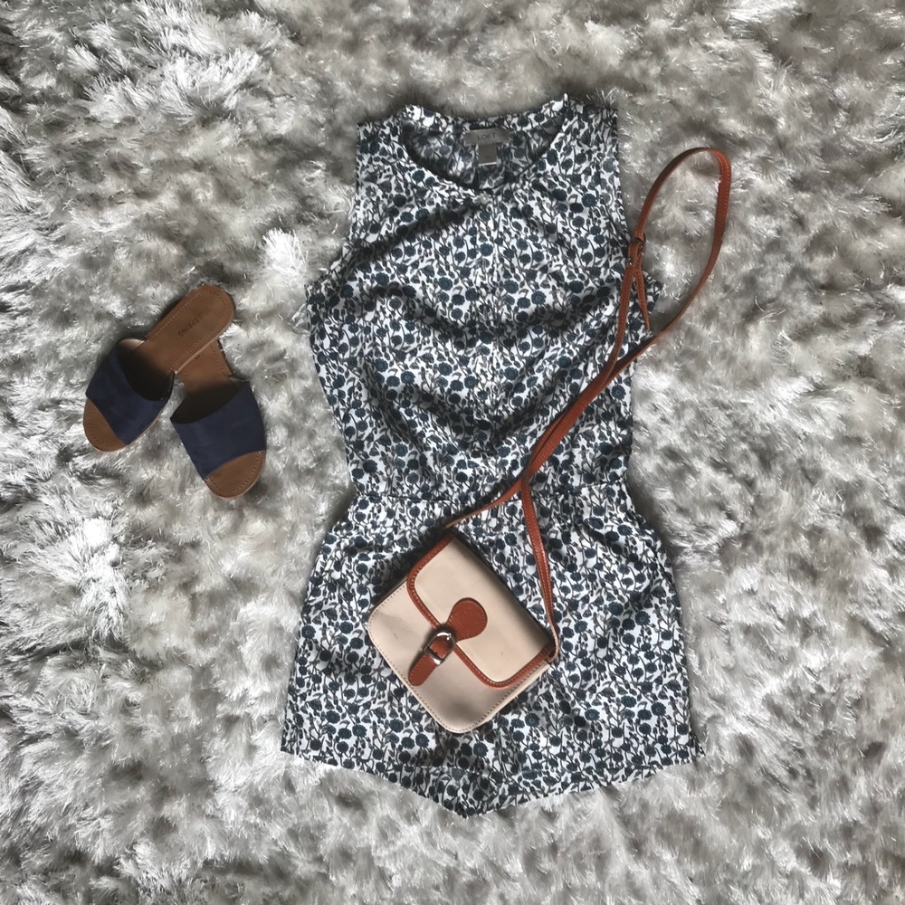 Ann Taylor loft printed romper